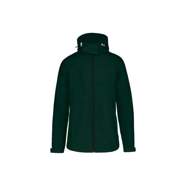 Kurtka damska z kapturem Kariban Softshell. Zielone kurtki KARIBAN, bez wzorów, z softshellu, z kapturem. Za 277,00 zł.