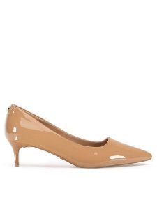 Nine West Szpilki WFA3042-1 Beżowy. Brązowe szpilki Nine West, bez wzorów, ze skóry, bez obcasa. Za 199,99 zł.