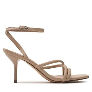 Sandały Jenny Fairy. Brązowe sandały Jenny Fairy, bez wzorów, bez obcasa, na szpilce, bez zapięcia. Za 149,99 zł.