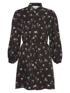 MOSS COPENHAGEN Sukienka "Jusine Karalynn" w kolorze zielono-czarnym rozmiar: S. Czarne sukienki Moss Copenhagen, s, bez wzorów, z tkaniny, bez kołnierzyka, bez ramiączek, mini. Za 173,99 zł.