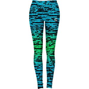 Legginsy w kolorze czarno-niebiesko-zielonym. Legginsy marki Haby, Mr Gugu Ms Go. W wyprzedaży za 114,95 zł.