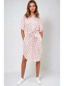 Monki Sukienka w kolorze jasnoróżowym rozmiar: XS. Różowe sukienki Monki, na co dzień, xs, bez wzorów, z tkaniny, bez kołnierzyka, bez ramiączek, midi, proste. Za 39,99 zł.