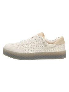 Think! Skórzane sneakersy w kolorze kremowym rozmiar: 38. Brązowe trampki Think, bez wzorów, bez zapięcia. Za 336,45 zł.