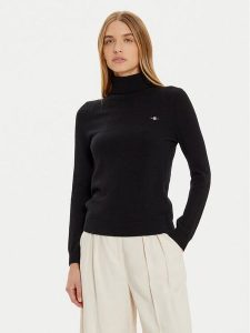 Gant Golf 4805263 Czarny Regular Fit. Czarne golfy GANT, bez wzorów, z wełny. Za 299,99 zł.