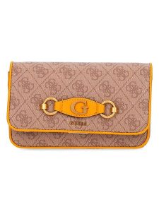 Guess Portfel w kolorze szaroróżowym - 20 x 12 x 5 cm rozmiar: onesize. Brązowe portfele Guess, z aplikacjami, z materiału. Za 241,56 zł.