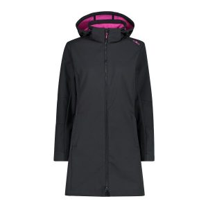 Kurtka parka z kapturem, zapinana na zamek dla kobiet CMP. Szare kurtki CMP, xs, bez wzorów, z softshellu, z kapturem. W wyprzedaży za 447,75 zł.