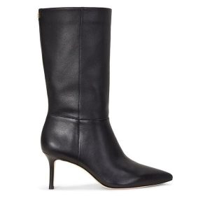 Kozaki LAUREN RALPH LAUREN. Czarne kozaki Lauren Ralph Lauren, bez wzorów, bez obcasa, na szpilce, bez zapięcia. Za 739,99 zł.