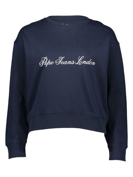 Pepe Jeans Bluza w kolorze granatowym rozmiar: XS. Niebieskie bluzy Pepe Jeans, xs, bez wzorów, z jeansu, bez kaptura. Za 78,66 zł.