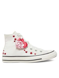 Converse Trampki Chuck Taylor All Star Roses A13650C Biały. Białe trampki Converse, bez wzorów, z materiału, bez zapięcia. Za 239,99 zł.