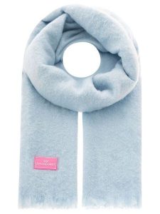 Zwillingsherz Szal w kolorze błękitnym - 180 x 60 cm rozmiar: onesize. Niebieskie szaliki Zwillingsherz, bez wzorów, z materiału. Za 82,99 zł.