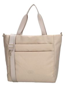 Beagles Shopper bag "Duomo" w kolorze beżowym - 43 x 33 x 15,5 cm rozmiar: onesize. Brązowe shopper bag Beagles, bez wzorów, z materiału, na ramię, bez dodatków. Za 95,99 zł.