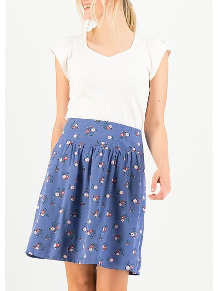 Blutsgeschwister Spódnica w kolorze niebiesko-jasnoróżowym rozmiar: XL. Niebieskie spódnice Blutsgeschwister, na imprezę, s, bez wzorów, z wiskozy, klasyczne, mini. Za 122,96 zł.