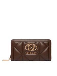 LOVE MOSCHINO Portfel JC5644PP1PLC0300 Brązowy. Brązowe portfele LOVE MOSCHINO, bez wzorów, ze skóry. Za 499,99 zł.