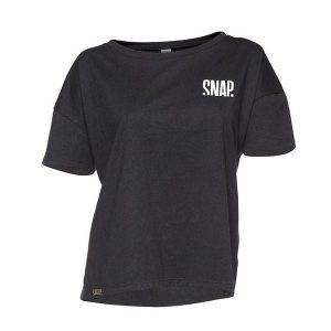 Damska koszulka w stylu crop top Snap Climbing. Czarne topy SNAP CLIMBING, m, bez wzorów, sportowe, bez kołnierzyka, bez ramiączek. W wyprzedaży za 155,00 zł.