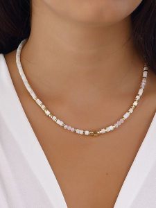 Nakkash Pozłacany naszyjnik z waryscytem - dł. 42 cm rozmiar: onesize. Żółte naszyjniki Nakkash, metalowe. Za 65,99 zł.