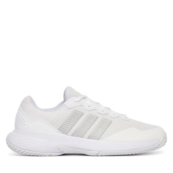 Buty do tenisa adidas. Białe buty sportowe ADIDAS, bez wzorów, bez zapięcia, tenisowe. Za 319,99 zł.