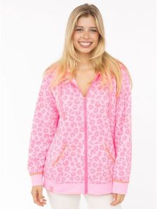 Zwillingsherz Bluza "Soft Leo" w kolorze różowym rozmiar: L/XL. Różowe bluzy Zwillingsherz, l, bez wzorów, z kapturem. Za 183,59 zł.