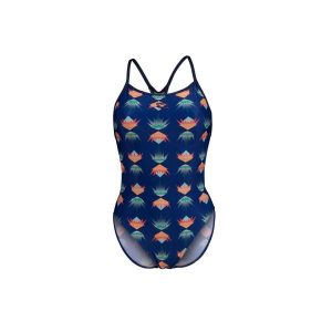 Damski kostium kąpielowy 1-częściowy Arena Vibes Boos. Niebieskie stroje jednoczęściowe Arena, bez wzorów. Za 173,07 zł.