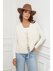 L'armoire de Suzette Kamizelka w kolorze beżowym rozmiar: 38/40. Brązowe kamizelki L'armoire de Suzette, l, bez wzorów, z bawełny, bez kołnierzyka, bez ramiączek, bez kaptura. Za 143,56 zł.