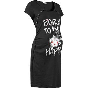 Koszula nocna ciążowa i do karmienia, z bawełny. Czarne koszule nocne bonprix, bez wzorów, z bawełny, moda ciążowa, bez ramiączek. Za 82,99 zł.