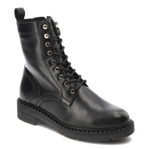Czarne Botki Marco Tozzi Buty Ocieplane Damskie. Czarne botki Marco Tozzi, bez wzorów, ze skóry, bez obcasa, na obcasie, bez zapięcia. Za 349,00 zł.