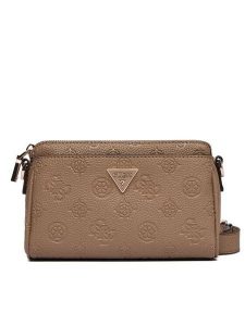 Guess Torebka Cresidia II Mini HWPD98 88720 Brązowy. Brązowe listonoszki Guess, z aplikacjami, ze skóry, bez dodatków. Za 549,99 zł.