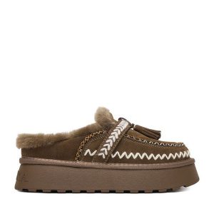 Śniegowce Badura. Brązowe buty zimowe Badura, bez obcasa, bez zapięcia. Za 179,99 zł.