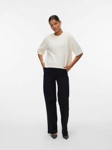 Vero Moda Sweter w kolorze kremowym rozmiar: S. Brązowe swetry oversize Vero Moda, s, bez wzorów, z wełny, bez ramiączek. Za 109,95 zł.