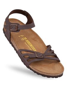 Birkenstock Sandały "Bali" w kolorze brązowym rozmiar: 38. Brązowe sandały Birkenstock, bez wzorów, z otwartym noskiem, bez obcasa, bez zapięcia. Za 322,73 zł.