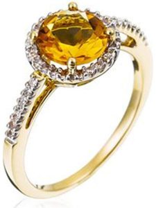 DIAMANTA Złoty pierścionek "Popi Citrine" z diamentami rozmiar: 48. Pomarańczowe pierścionki DIAMANTA, z cytrynem, złote. Za 1 076,21 zł.