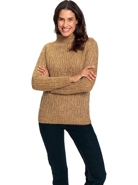 WITT WEIDEN Sweter w kolorze jasnobrązowym rozmiar: 50. Brązowe swetry oversize WITT WEIDEN, bez wzorów, ze splotem, bez ramiączek. Za 79,03 zł.