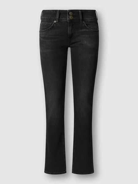 Pepe Jeans Dżinsy "Venus" - Slim fit - w kolorze czarnym rozmiar: W27/L30. Czarne jeansy Pepe Jeans, z aplikacjami, z jeansu. Za 210,32 zł.