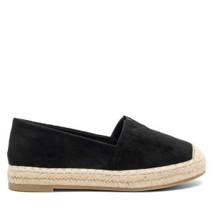 Espadryle Jenny Fairy. Czarne espadryle Jenny Fairy, bez wzorów, bez obcasa. Za 43,99 zł.