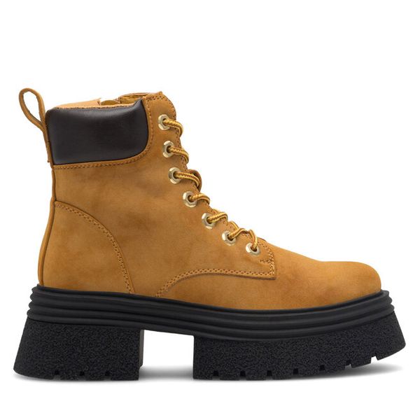 Trapery Jenny Fairy. Brązowe buty zimowe Jenny Fairy, bez obcasa, bez zapięcia. Za 199,99 zł.