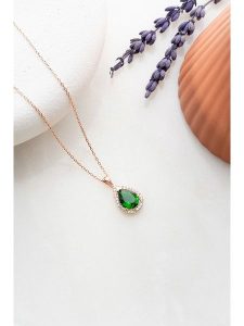 Lodie Silver Srebrny naszyjnik z zawieszką - dł. 42 cm rozmiar: onesize. Zielone naszyjniki Lodie Silver, z cyrkonią, srebrne. Za 87,95 zł.