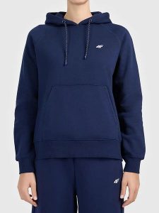 4F Bluza w kolorze granatowym rozmiar: L. Niebieskie bluzy 4f, l, bez wzorów, z kapturem. Za 110,29 zł.