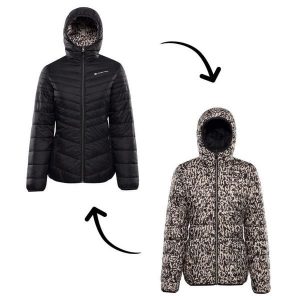 Kurtka damska ocieplana dwustronna Alpine Pro Eroma. Brązowe kurtki Alpine Pro, bez wzorów, z puchu, bez kaptura. Za 319,00 zł.