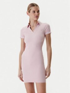 Guess Sukienka codzienna V6RK02 Z4692 Różowy Regular Fit. Czerwone kombinezony Guess, l, z aplikacjami, z syntetyku, bez kołnierzyka, bez ramiączek. Za 329,99 zł.