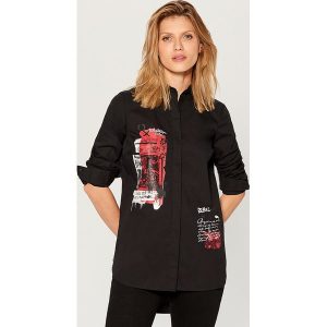 Koszula z nadrukami - Czarny. Koszule marki Mohito. W wyprzedaży za 59,99 zł.