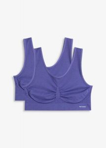 Bezszwowy biustonosz bustier z kolekcji Feel Comfort (2 szt.). Czarne biustonosze bonprix, bez wzorów. Za 89,99 zł.