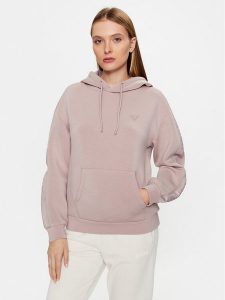 Guess Bluza V2YQ18 K7UW2 Beżowy Regular Fit. Brązowe bluzy Guess, xs, z aplikacjami, z wiskozy, bez kaptura. Za 219,99 zł.