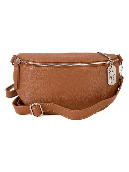 Anna Morellini Skórzana saszetka "Berenice" w kolorze jasnobrązowym - 25 x 14 x 1 cm rozmiar: onesize. Brązowe nerki i saszetki Anna Morellini, bez wzorów, z materiału. Za 191,88 zł.