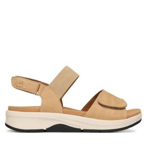 Sandały Josef Seibel. Brązowe sandały Josef Seibel, bez wzorów, bez obcasa, na płaskiej podeszwie, bez zapięcia. Za 419,99 zł.