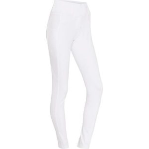 Damskie legginsy jeździeckie z pełną przyczepnością Equipage Kalea. Białe legginsy EQUIPAGE, bez wzorów, z elastanu. Za 302,50 zł.