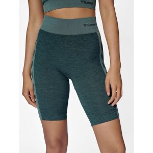 Damskie szorty bezszwowe Hummel Clea. Zielone szorty Hummel, bez wzorów. Za 168,00 zł.