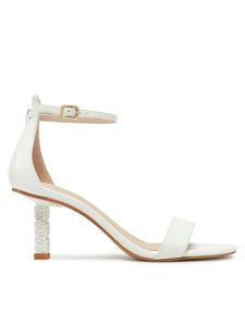 Liu Jo Sandały SA5049 P0062 Biały. Białe sandały Liu Jo, bez wzorów, ze skóry, bez obcasa, na szpilce, bez zapięcia. Za 509,99 zł.