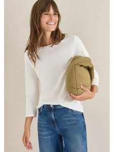 Cecil Koszulka w kolorze białym rozmiar: L. Białe bluzki Cecil, l, bez wzorów, z bawełny, bez kołnierzyka, bez ramiączek. Za 78,66 zł.