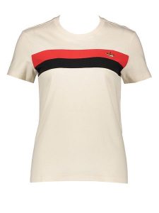 Adidas Koszulka "TEE" w kolorze beżowym rozmiar: 32. Brązowe bluzki ADIDAS, bez wzorów, z bawełny, bez kołnierzyka, bez ramiączek. Za 57,06 zł.
