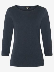 More & More Koszulka w kolorze granatowym rozmiar: 40. Niebieskie bluzki More & More, bez wzorów, z bawełny, bez kołnierzyka, bez ramiączek. Za 122,95 zł.