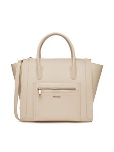 Gino Rossi Torebka WEN-18 SS Beżowy. Brązowe shopper bag Gino Rossi, bez wzorów, z materiału, bez dodatków. Za 299,99 zł.